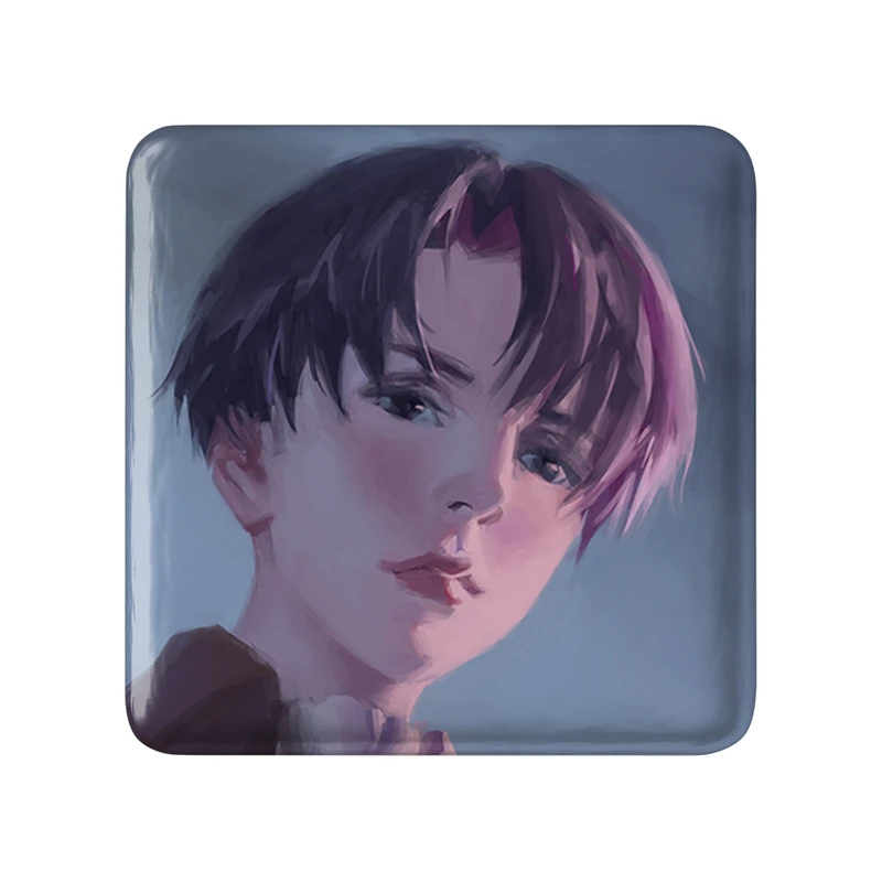 مگنت خندالو طرح لیوای اکرمن انیمه اتک آن تایتان Attack on Titan مدل مربعی کد 18623