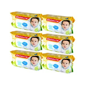 دستمال مرطوب کودک دافی مدل EX1 بسته 100 عددی مجموعه 6 عددی