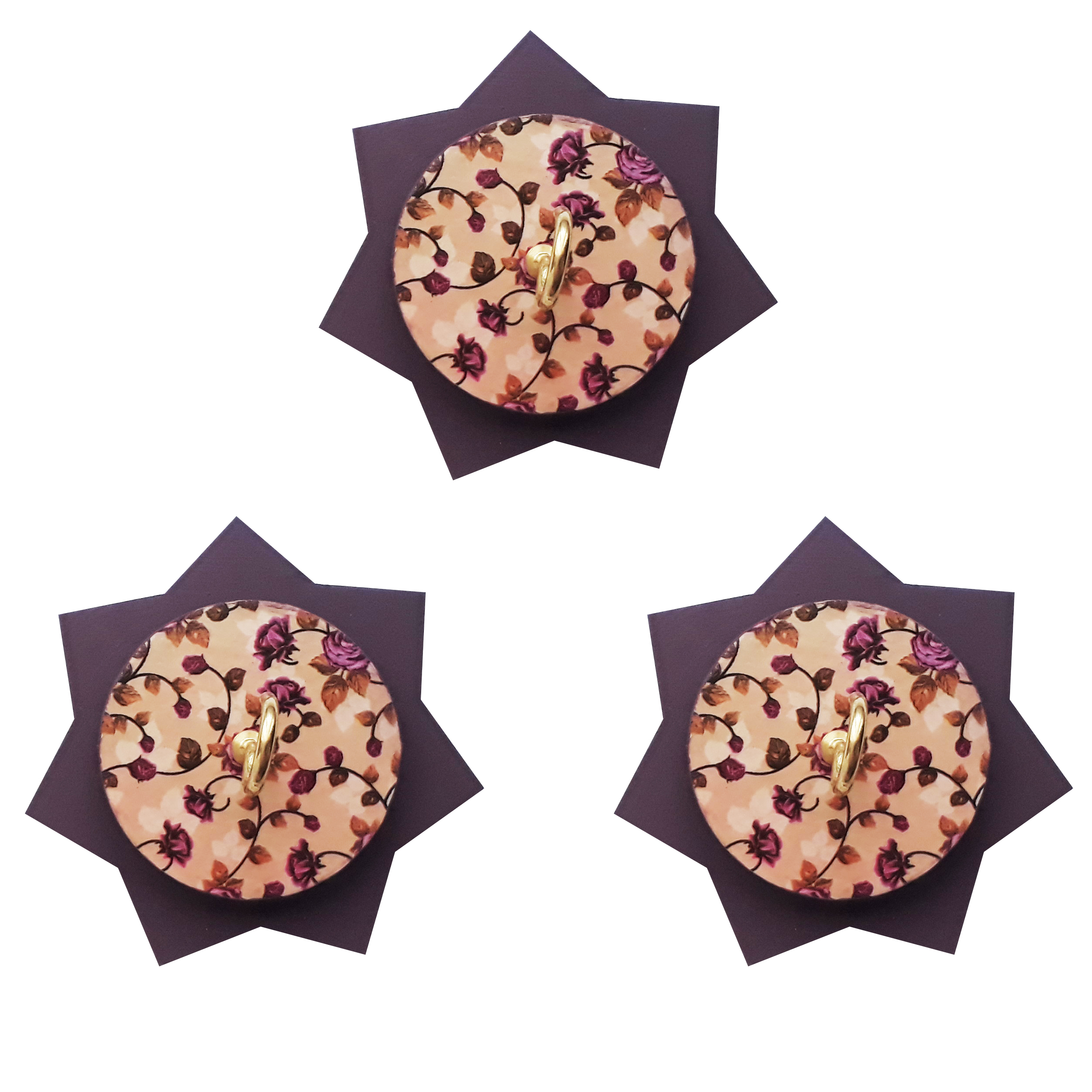 آویز حوله مدل ستاره کد A250 بسته 3 عددی