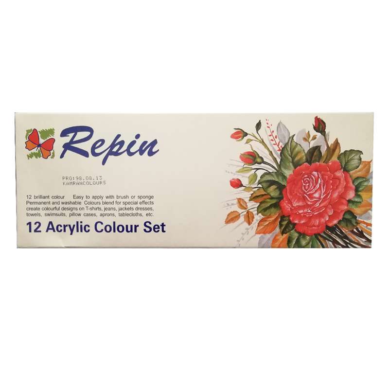 رنگ اکریلیک رپین کد 006 حجم 22 میلی لیتر بسته 12 عددی