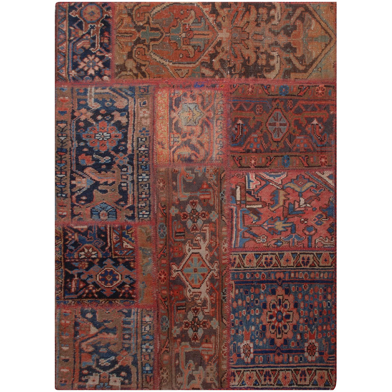 کلاژ فرش دستبافت یک و نیم متری فرش هریس کد 101567