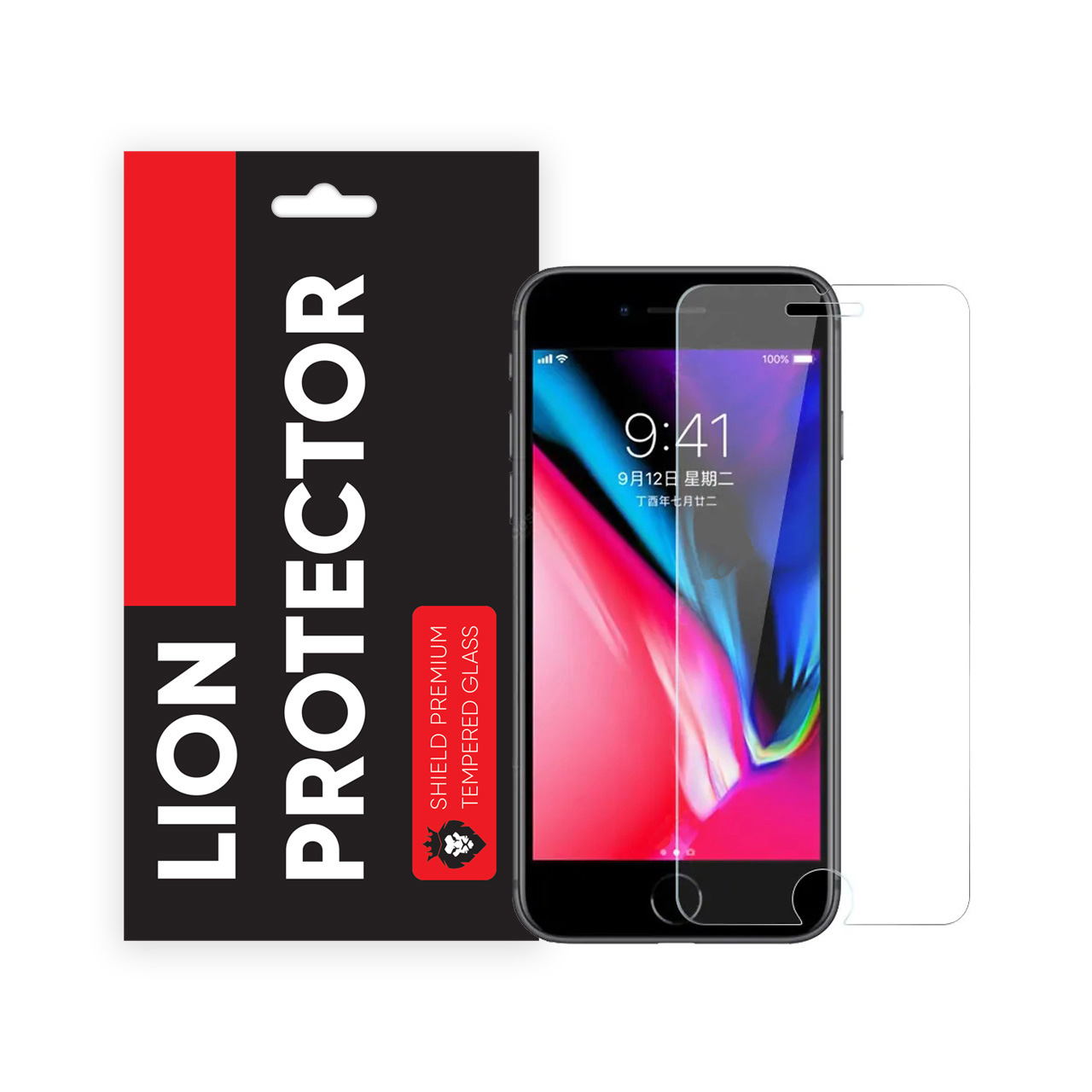 محافظ صفحه نمایش شیلد مدل Lion lGS مناسب برای گوشی موبایل اپل iPhone 8