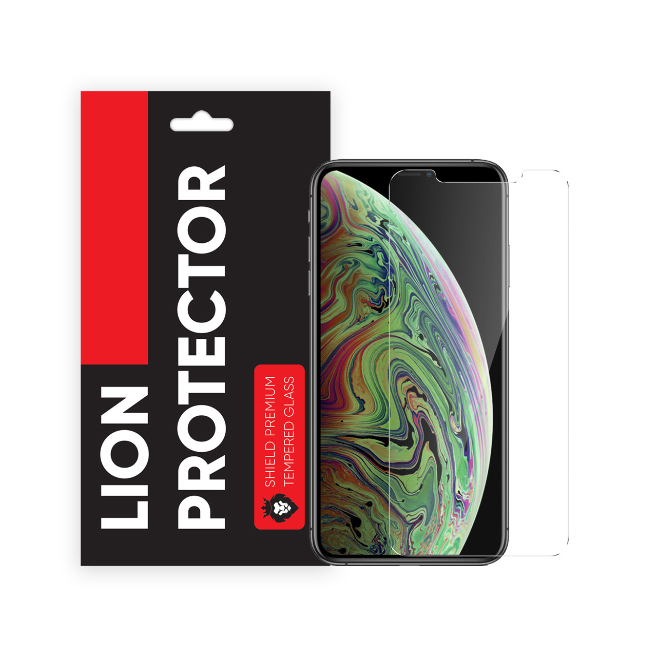 محافظ صفحه نمایش شیلد مدل Lion LGS مناسب برای گوشی موبایل اپل iPhone Xs Max