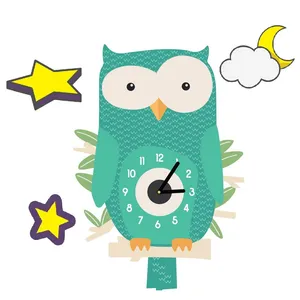 ساعت دیواری کودک پیکوتیک طرح جغد کد07