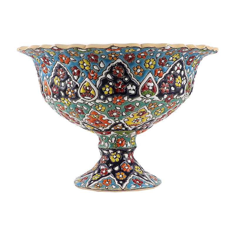 میوه خوری میناکاری سفالی مدل M20M2g