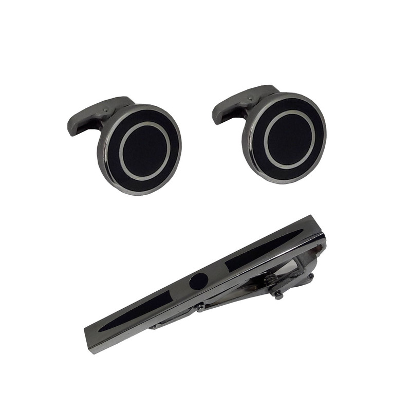 ست دکمه سر دست و گیره کراوات مردانه کد ۹۱۱۱