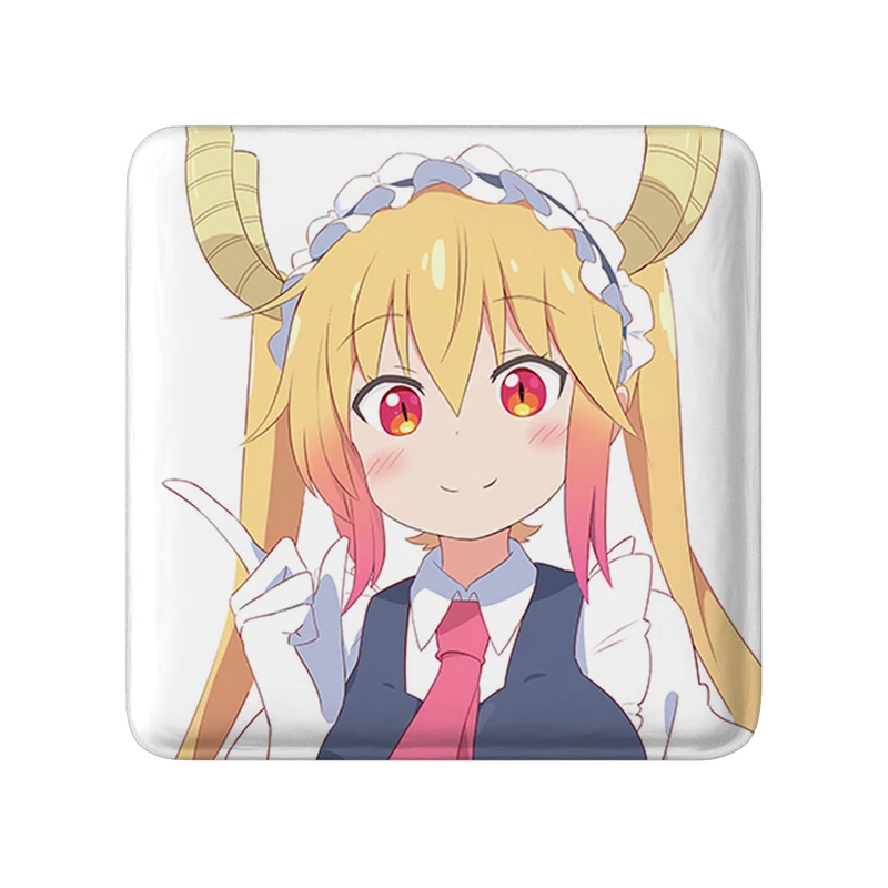 مگنت خندالو طرح توهرو انیمه اژدهای خدمتکار کوبایاشی مدل مربعی کد 36333