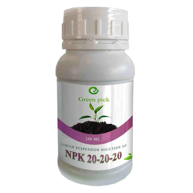 کود سه بیست مایع گرین پیک مدل NPK 20 20 20 حجم 250 میلی لیتر