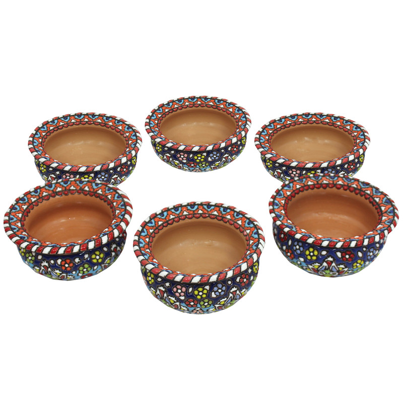 آجیل خوری میناکاری دست نگار مجموعه 6 عددی