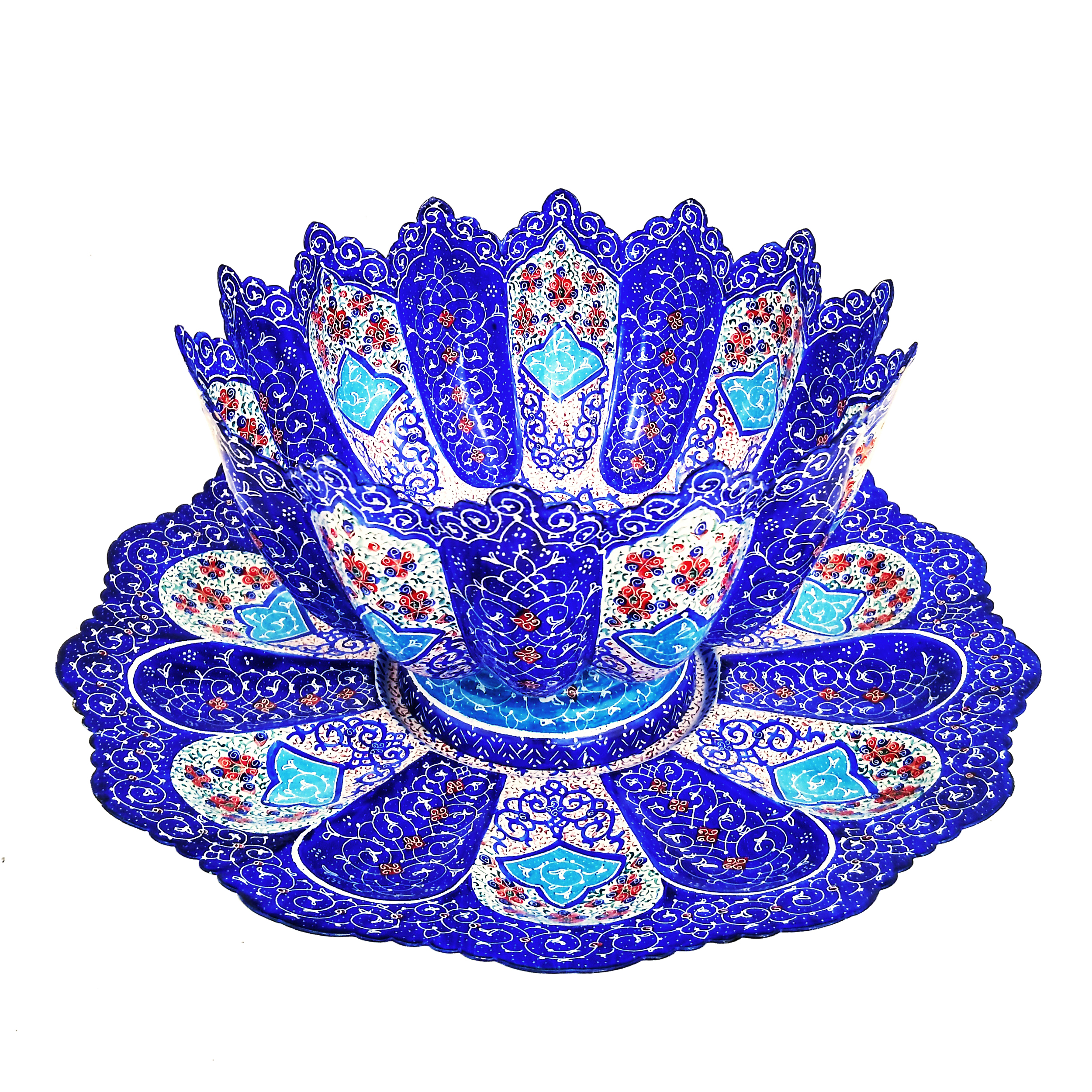 ست کاسه و بشقاب میناکاری کد KB25-1