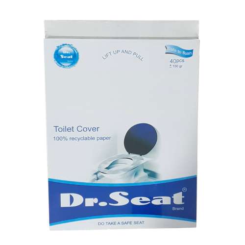 روکش یکبار مصرف توالت فرنگی دکتر سیت مدل 171_Travel Pack بسته 40 عددی