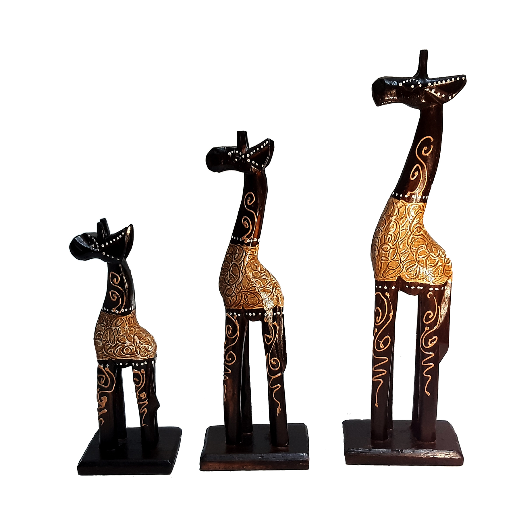 مجسمه طرح زرافه کد HF-312520 مجموعه 3 عددی