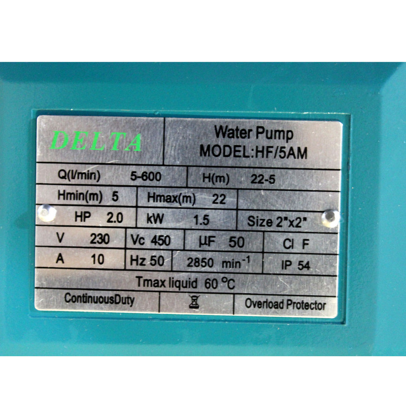 پمپ آب دلتا مدل HF/5AM