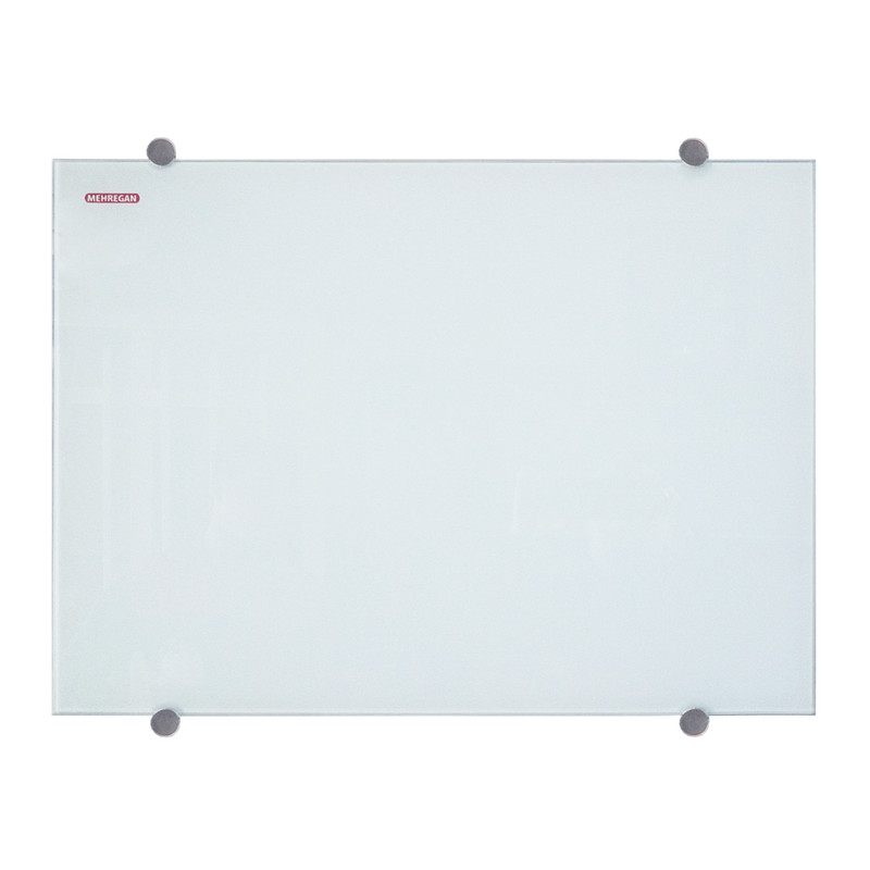 تخته وایت برد شیشه ای مهرگان مدل GLB 01 سایز 70×50 سانتی متر