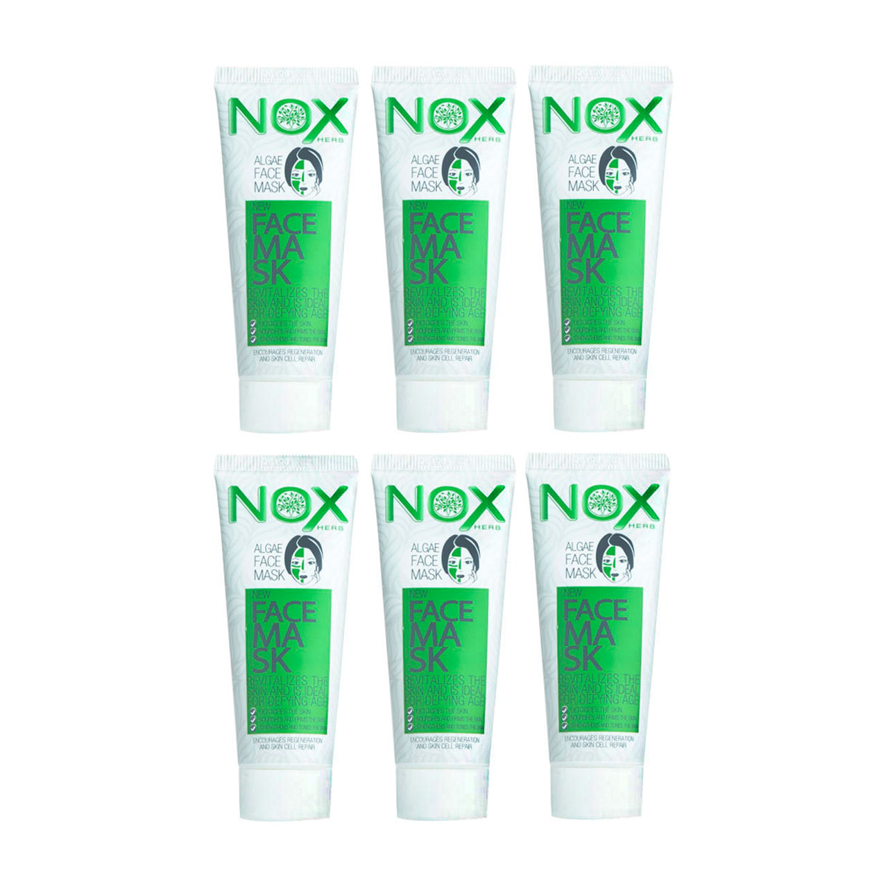 ماسک صورت ناکس مدل algae6 وزن 75 گرم مجموعه 6 عددی