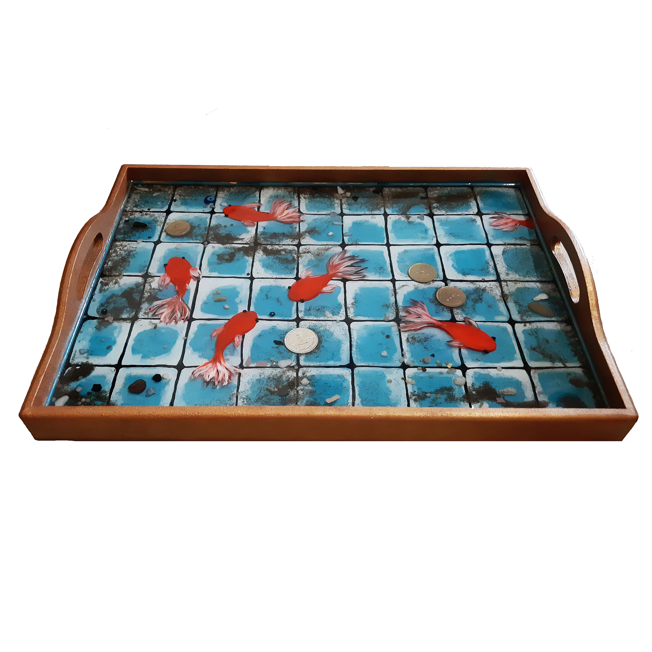 سینی طرح حوض ماهی کد 93