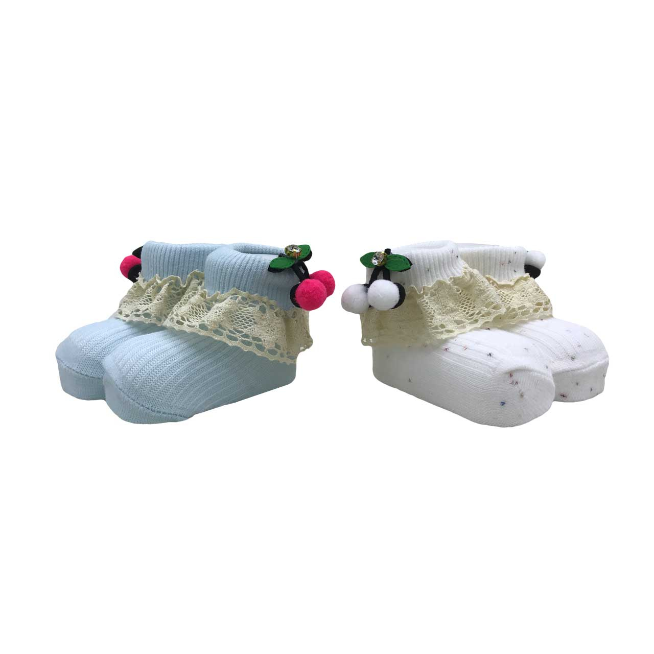 جوراب نوزادی مدل ML-11 مجموعه 2 عددی