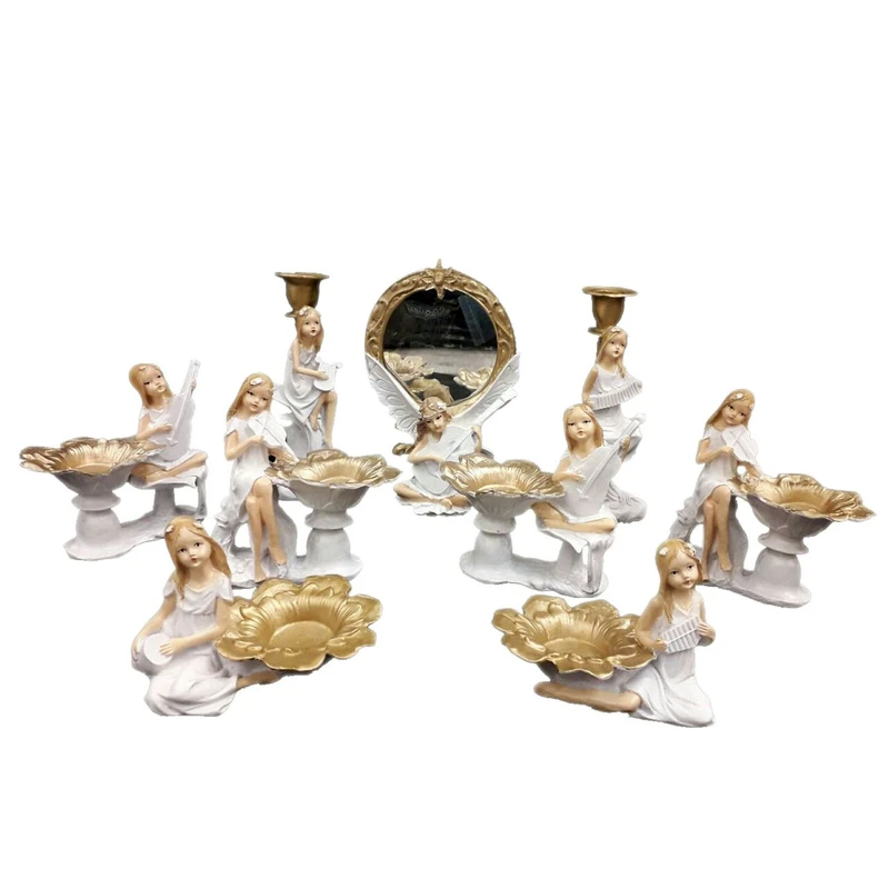 مجموعه ظروف هفت سین 9 پارچه طرح فرشته کد 127001-1