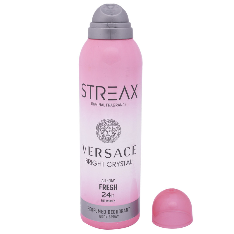 اسپری خوشبو کننده بدن زنانه استریکس مدل VERSACE Bright Crystal کد VBL013 حجم 200 میلی لیتر