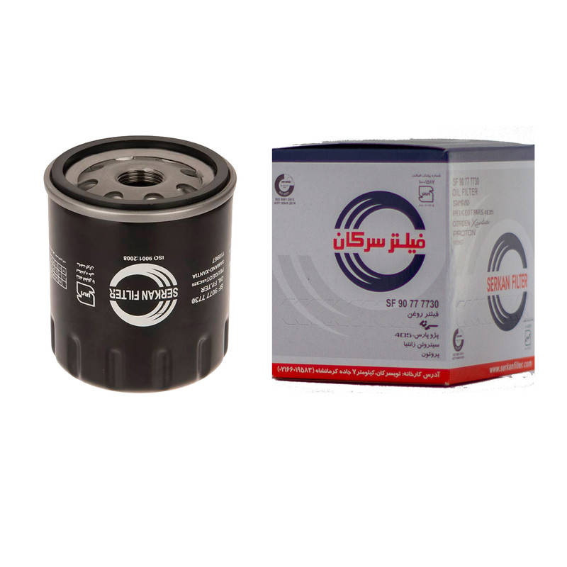 فیلتر روغن خودرو سرکان مدل SF7730 مناسب برای پژو405 به همراه فیلتر هوا سرکان 