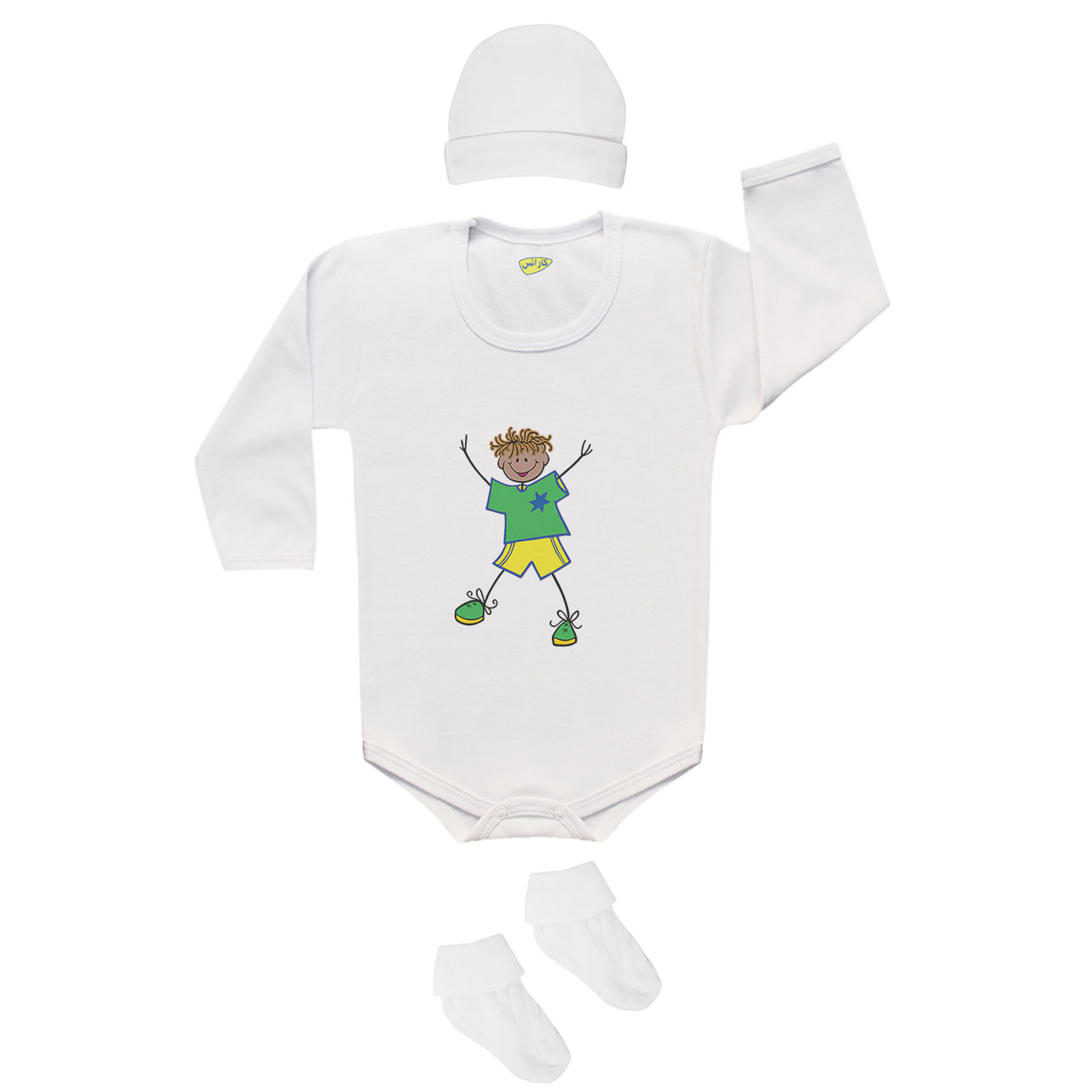 ست 3 تکه لباس نوزاد کارانس مدل SB-046