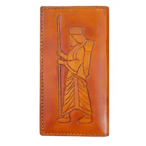 کیف پول چرمی طرح سرباز هخامنش مدل کتی