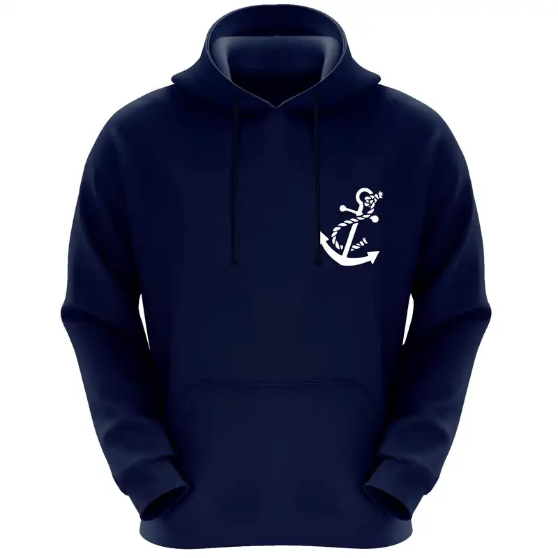 هودی زنانه طرح لنگر کد F233 رنگ سرمه ای