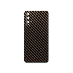MAHOOT Glossy-Brown-Fiber Cover Sticker for Huawei NOVA 5T