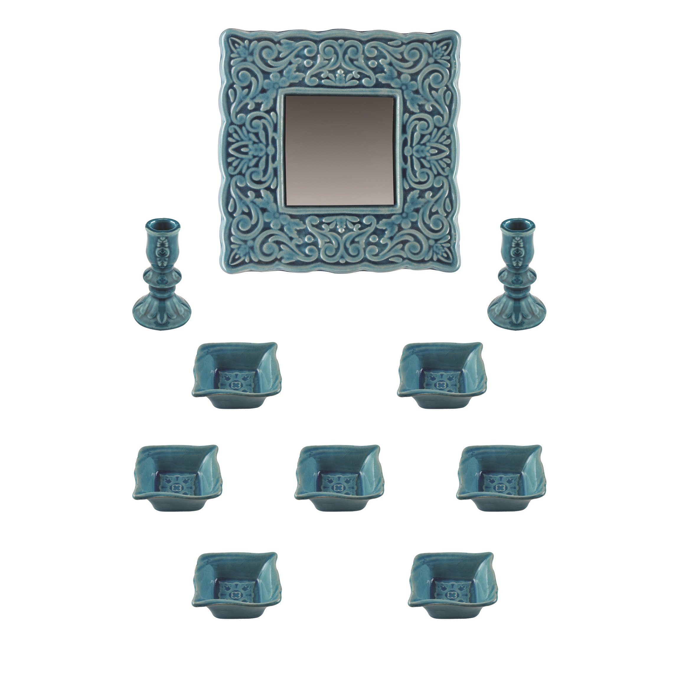 مجموعه ظروف هفت سین 10 پارچه کد h54