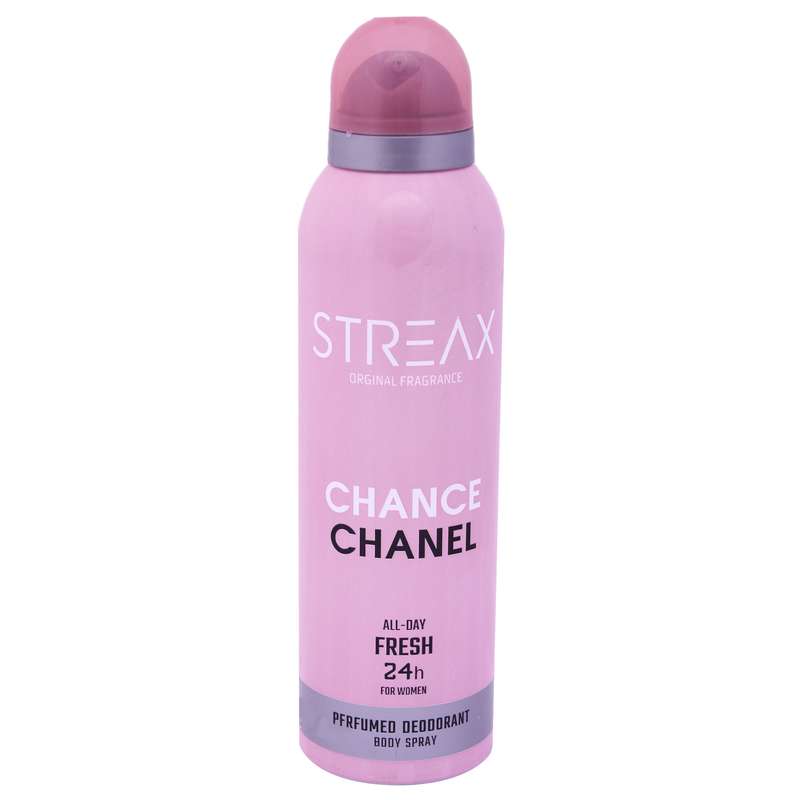 اسپری خوشبو کننده بدن زنانه استریکس مدل CHANCE CHANEL کد CHL010 حجم 200 میلی لیتر اسپری خوشبو کننده بدن زنانه استریکس مدل CHANCE CHANEL کد CHL010 حجم 200 میلی لیتر