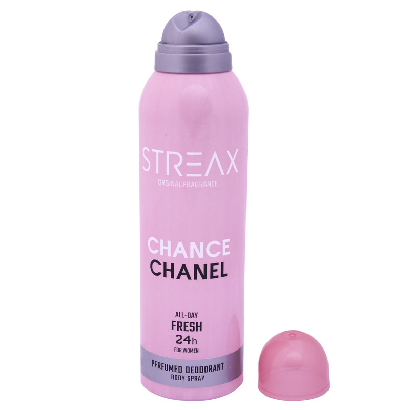 اسپری خوشبو کننده بدن زنانه استریکس مدل CHANCE CHANEL کد CHL010 حجم 200 میلی لیتر اسپری خوشبو کننده بدن زنانه استریکس مدل CHANCE CHANEL کد CHL010 حجم 200 میلی لیتر
