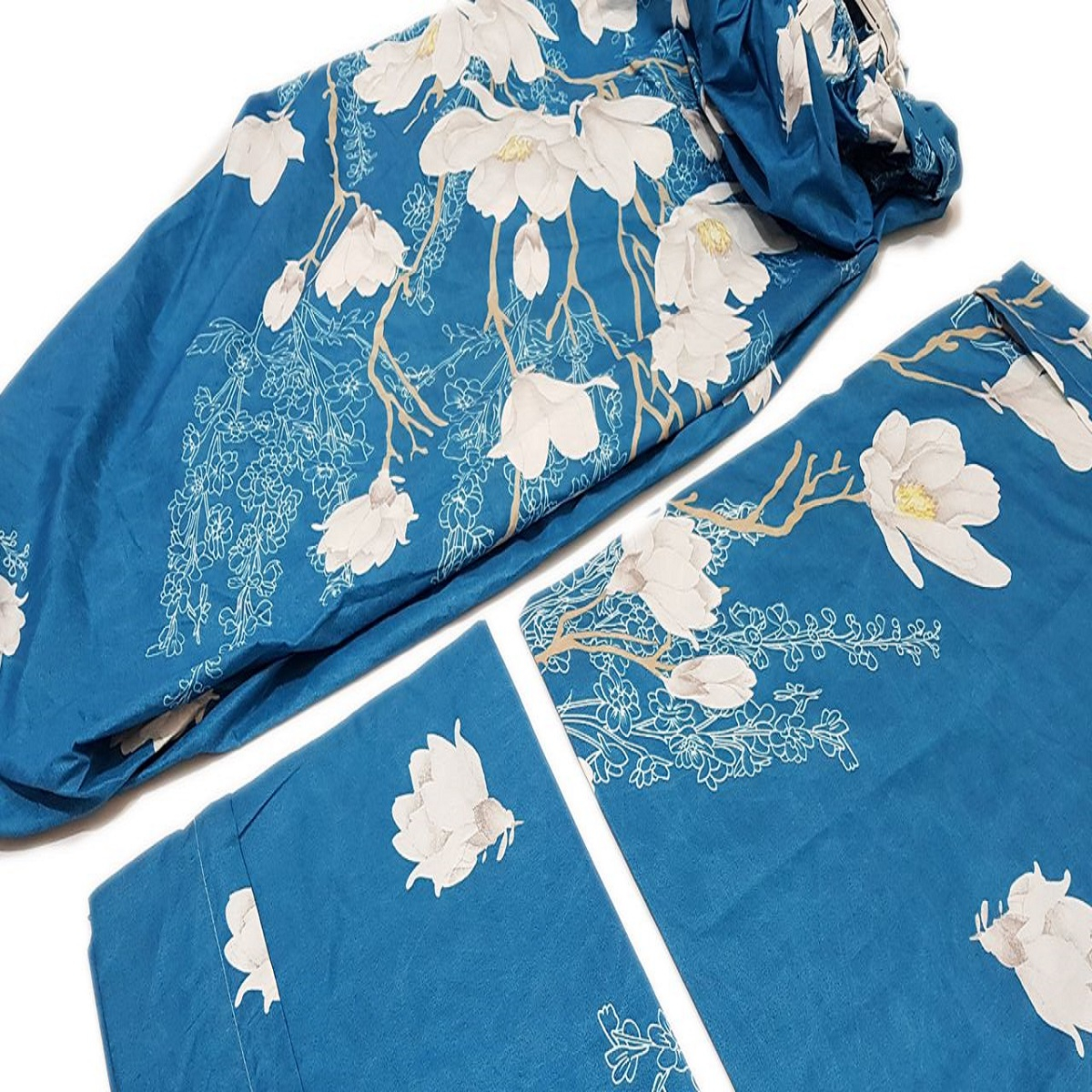 سرویس ملحفه نرم بافت طرح  نیلوفر کد LB0048 دونفره 3 تکه