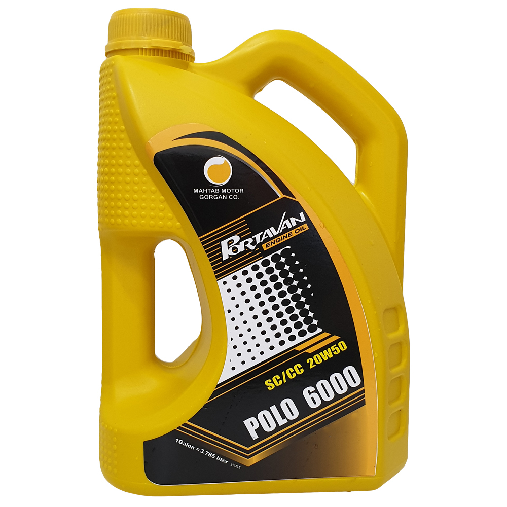 روغن موتور  پرتوان مدل Polo 6000 SC/CC 20W50 حجم 3785 میلی لیتر