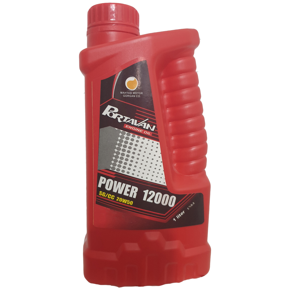  روغن موتور خودرو پرتوان مدل Power 12000 SG/CC 20W50 حجم 1000 میلی لیتر