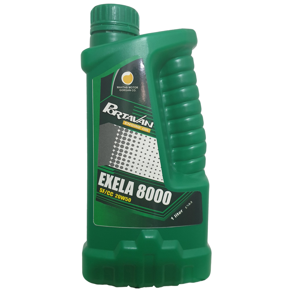 روغن موتور خودرو پرتوان مدل Exela 8000 SF/CC 20W50 حجم 1000 میلی لیتر
