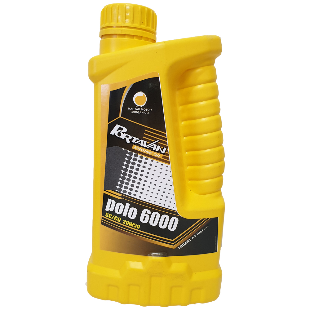 روغن موتور خودرو پرتوان مدل Polo 6000 SC/CC 20W50 حجم 946 میلی لیتر