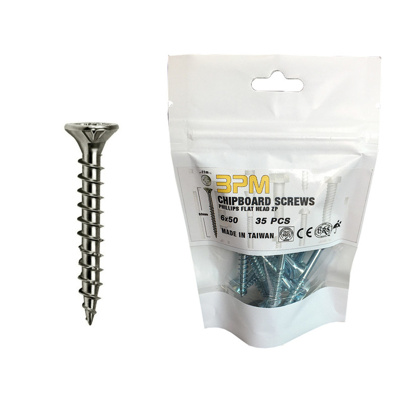 پیچ چوب مدل BPM6-50 بسته 35 عددی