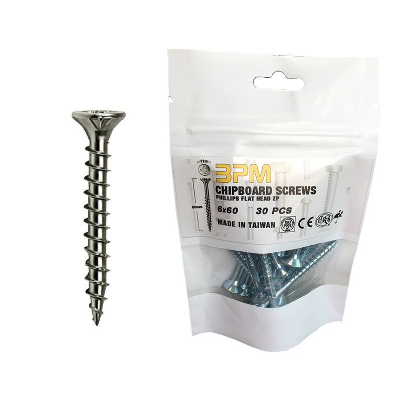 پیچ چوب مدل BPM6-60 بسته 30 عددی