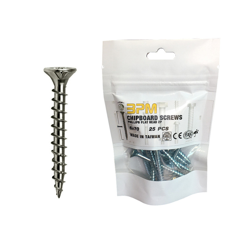 پیچ چوب مدل BPM6-70 بسته 25 عددی