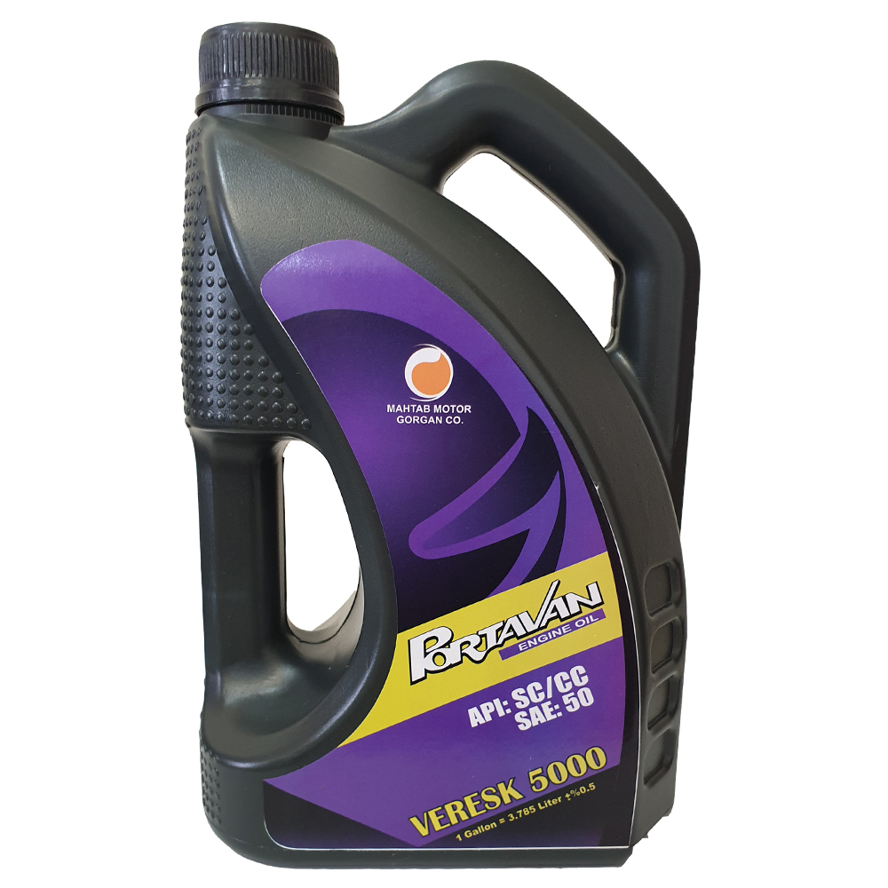 روغن موتور خودرو پرتوان مدل Veresk 5000 SC/CC 50 حجم 3785 میلی لیتر
