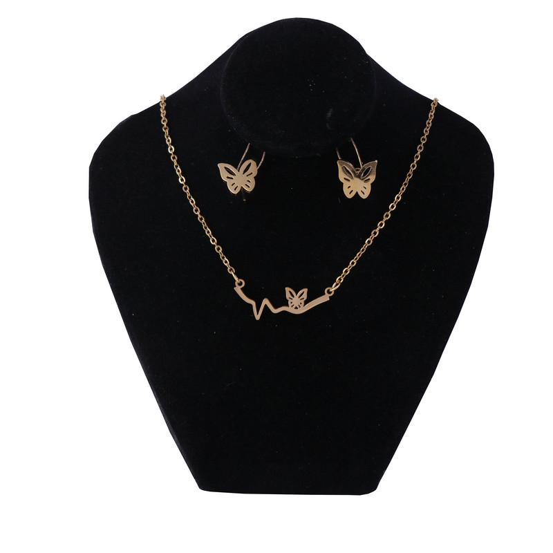 نیم ست دخترانه طرح پروانه کد 13236