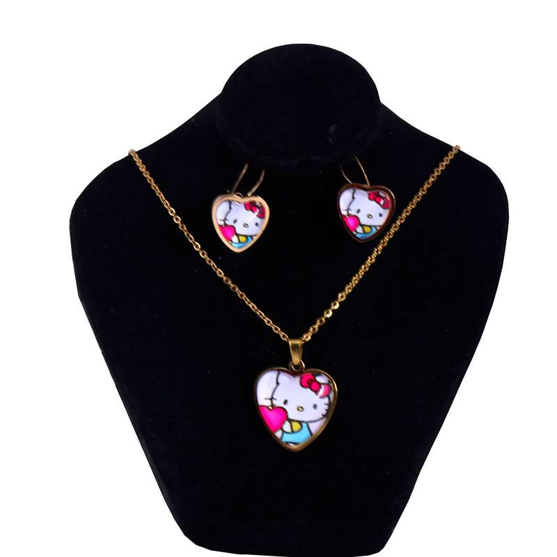 نیم ست دخترانه طرح کیتی کد 13227