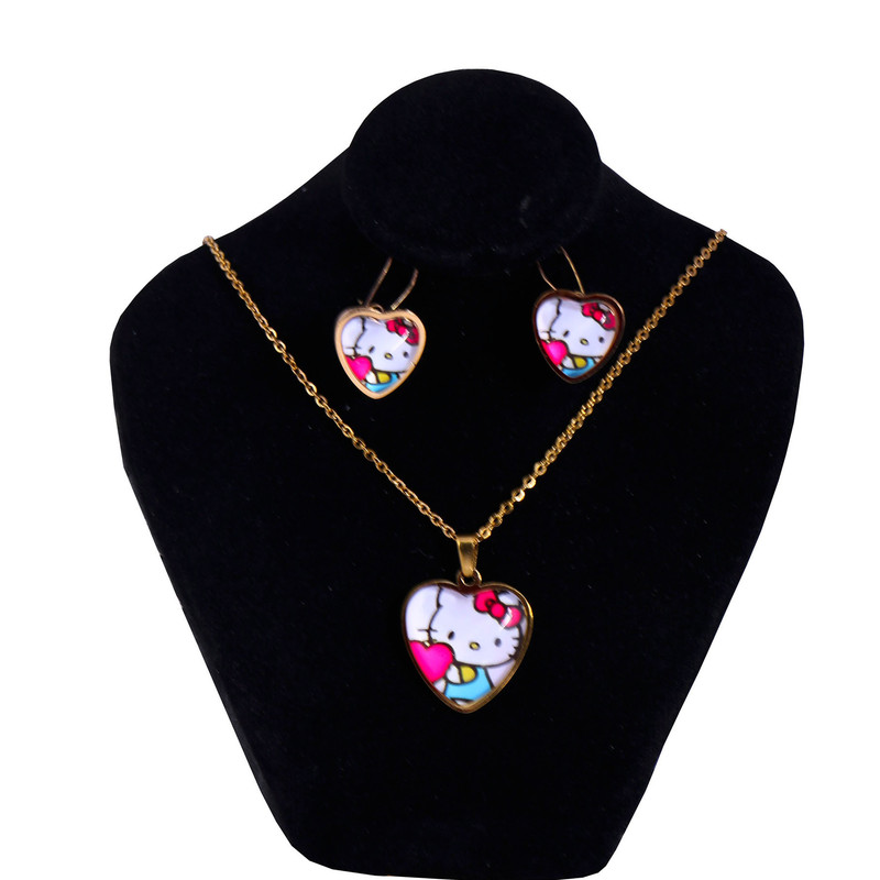 نیم ست دخترانه طرح کیتی کد 13227