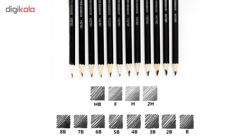 مداد مشکی اوسلون مدل USL-967 بسته 12 عددی