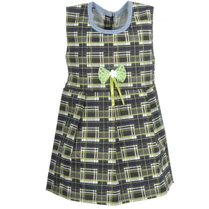 پیراهن دخترانه طرح چهارخونه کد 23