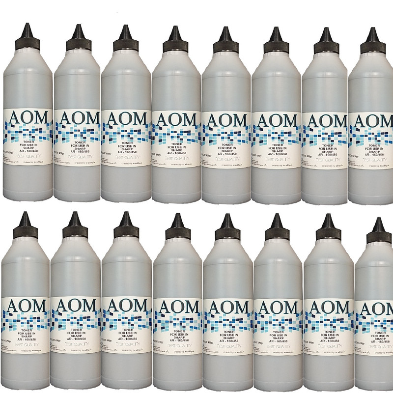 پودر شارژ مشکی 450گرمی ای او ام کد 160/450 بسته 16عددی