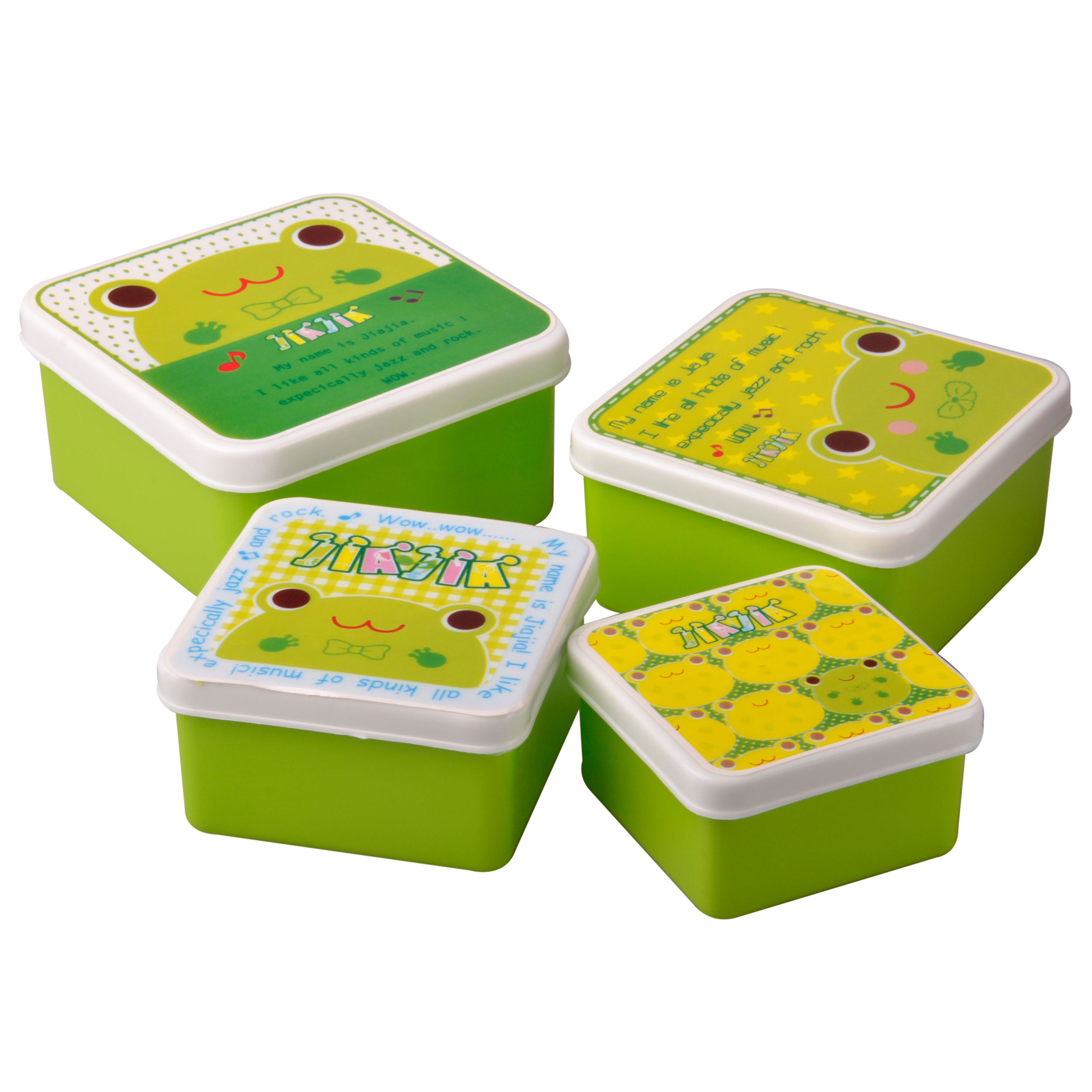 ظرف نگهدارنده مدل JIA-2251 طرح قورباغه مجموعه 4 عددی