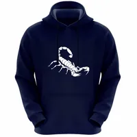 هودی مردانه طرح عقرب کد F599 رنگ سرمه ای