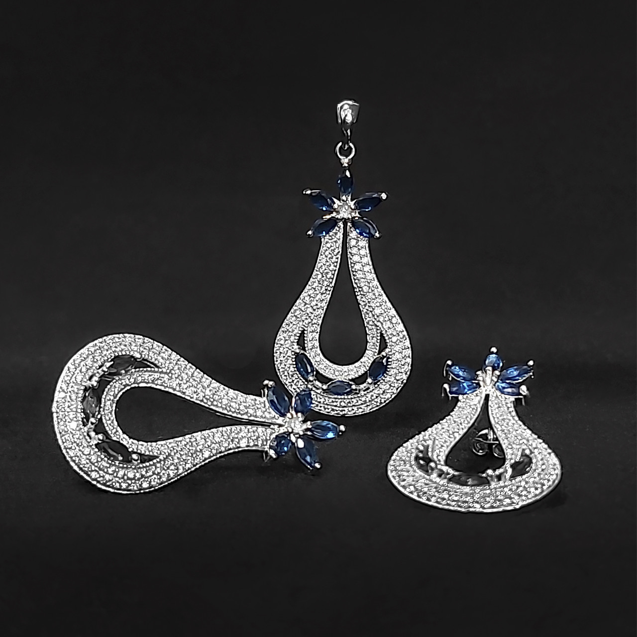 نیم ست نقره زنانه اقلیمه کد NN341