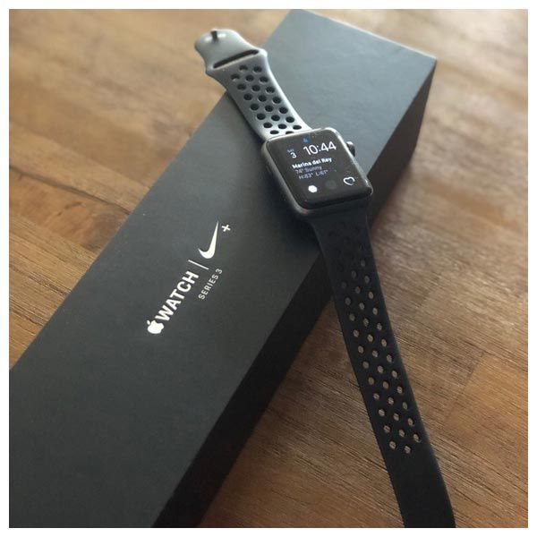 ساعت هوشمند اپل واچ سری 3 مدل  38mm Aluminum Case with Anthracite/Black Nike Sport Silicon Band -  - 18